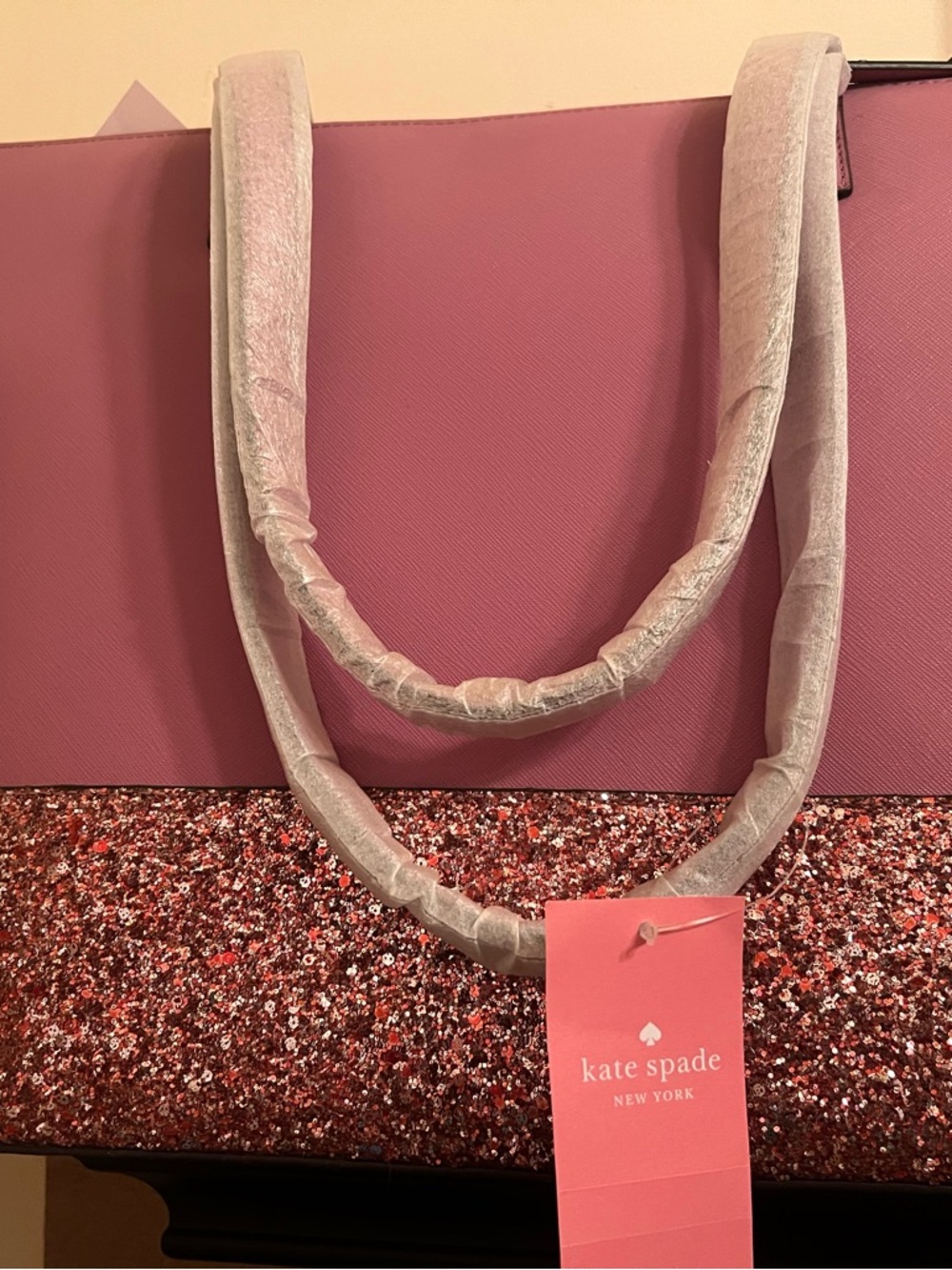 kate spade dusty penny peony sequin tote